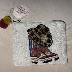 Beaded Cowboy Boot Clutch